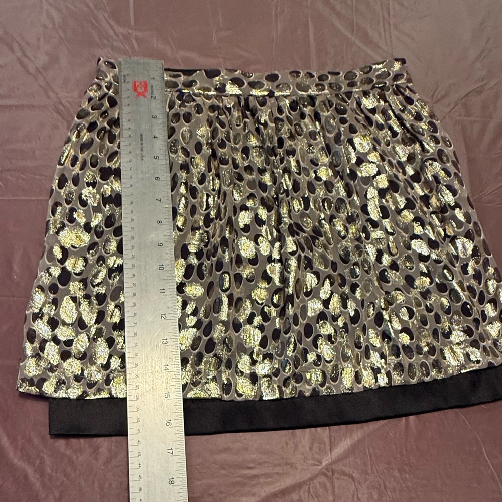 NWOT Necessary Objects Gold/Silver/Black Layered Mini Skirt Size Small - Picture 7 of 7